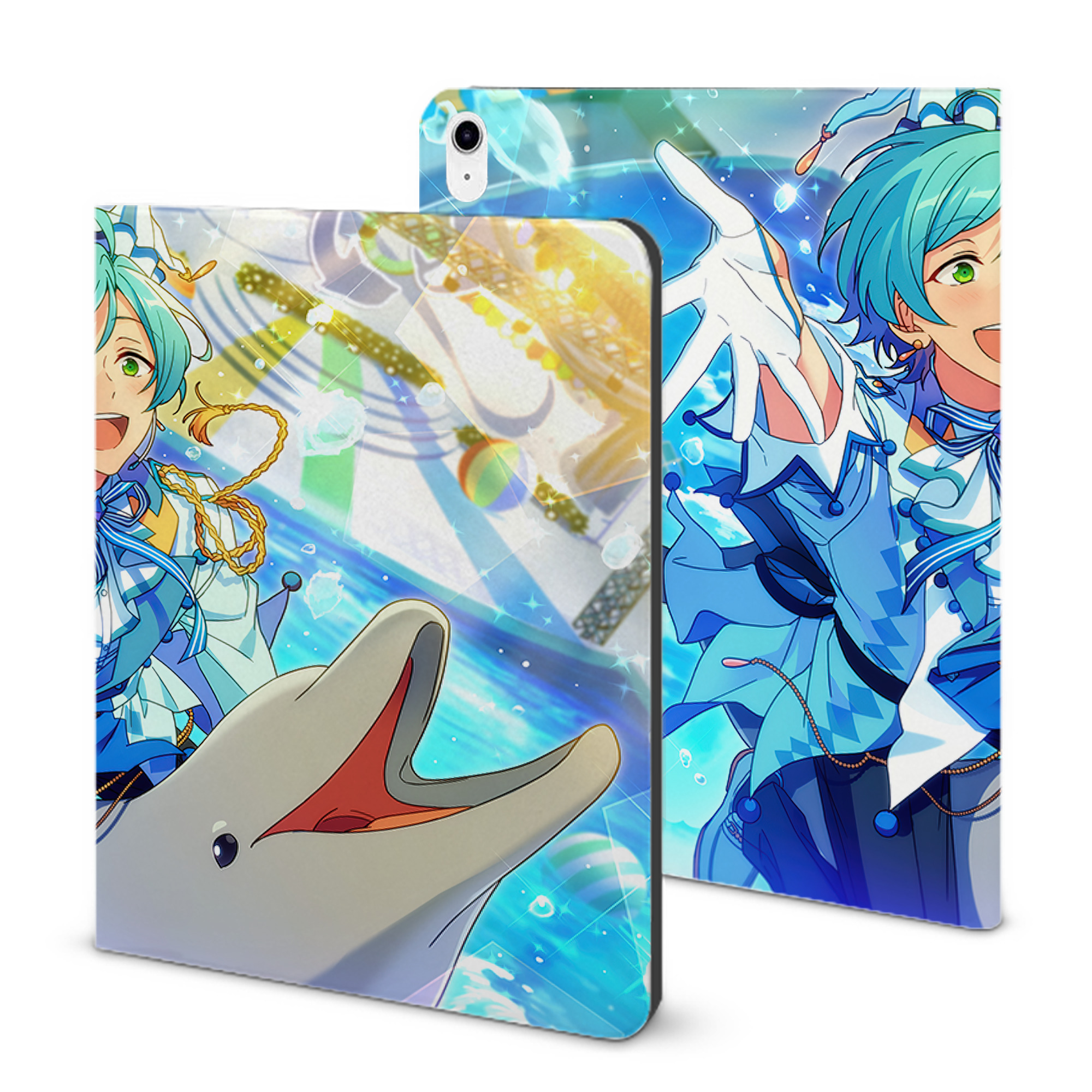 （画像用） あんさんぶるスターズ! Ensemble Stars IPad ケース ブック型 PUレザー TPU 耐衝撃 軽量 薄型 ペン収納なし 全面保護 IPad 各モデル対応
